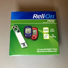 100 ReliOn Prime Blood Glucose Test Strips EXP 09/2026+   , FREE SHIPPING