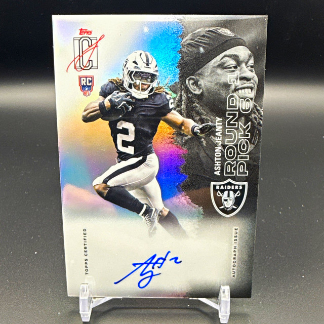 2025 Topps Signature Class Football ASHTON JEANTY RC AUTO ON CARD Raiders Rookie