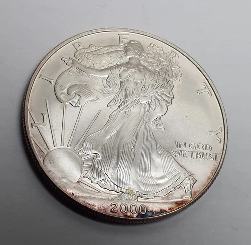2000  Walking Liberty American Eagle 1 oz Fine .999 Silver Dollar.