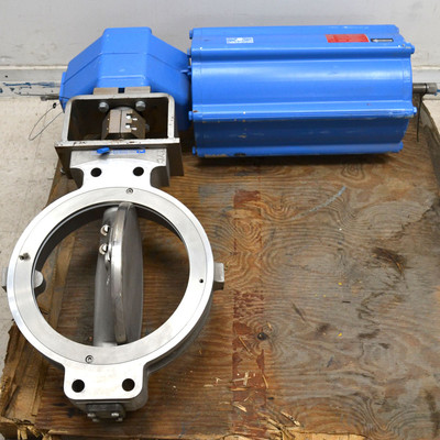 Jamesbury 815W113600XZ Size 16 Wafer-Sphere Valve w/ Metso B1JAU20/70L Actuator