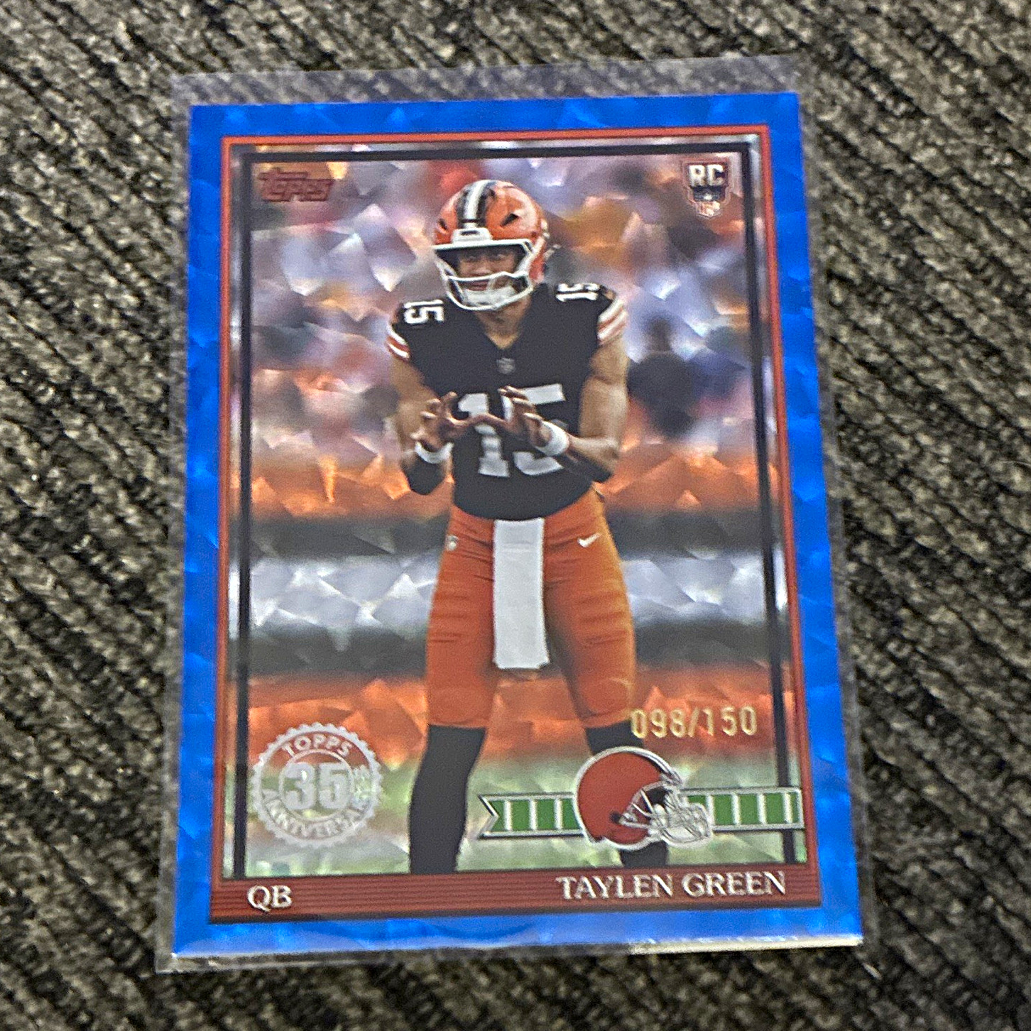 Topps 2025 1991 Topps Football Rookies Taylen Green #91TR-8 Browns /150