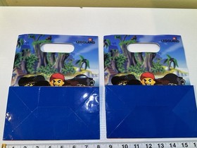 Legoland RARE Gift Bag Lot Pirates Set 7075 Redbeard Ship 2pc Collectible 10x8&rdquo;