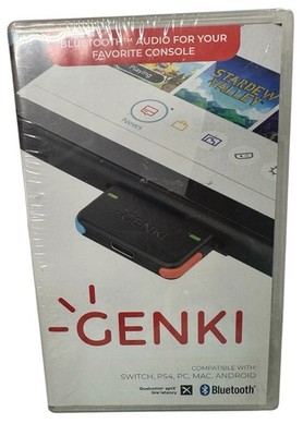 GENKI Bluetooth 5.0 Audio Adapter COMBO Nintendo Switch PS4 MAC Android  Sealed