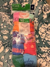 Wonder Nation Brief Underwear Girls size 4 multicolor 100 cotton pack of 14