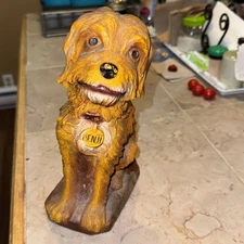 Vintage 1977  “BENJI  DOG “Piggy Bank -10” Plastic ,Mulberry Square Made In USA