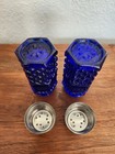 Vintage Cobalt Blue Glass Anchor Hocking Wexford Salt and Pepper Shakers — photo 9