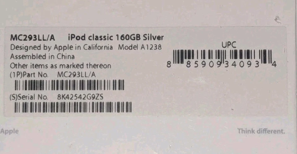 Apple iPod Classic 7. Generation - 160 GB - Silber - MC293LL/A NEU MINT OVP NiB - Bild 3 von 4