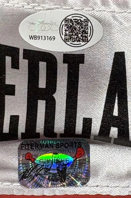 Mike Tyson Evander Holyfield Signed Red Everlast Right Hand Boxing Glove JSA - Image 2 of 2