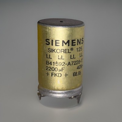 SIEMENS SIKOREL 2200µF 40V 125°C 4-Pin LL NOS Audio Capacitor B41592 High End uF