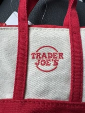 Trader Joe’s Canvas Micro Tote Bag – Viral Mini Tote – Green & Cream – SOLD OUT