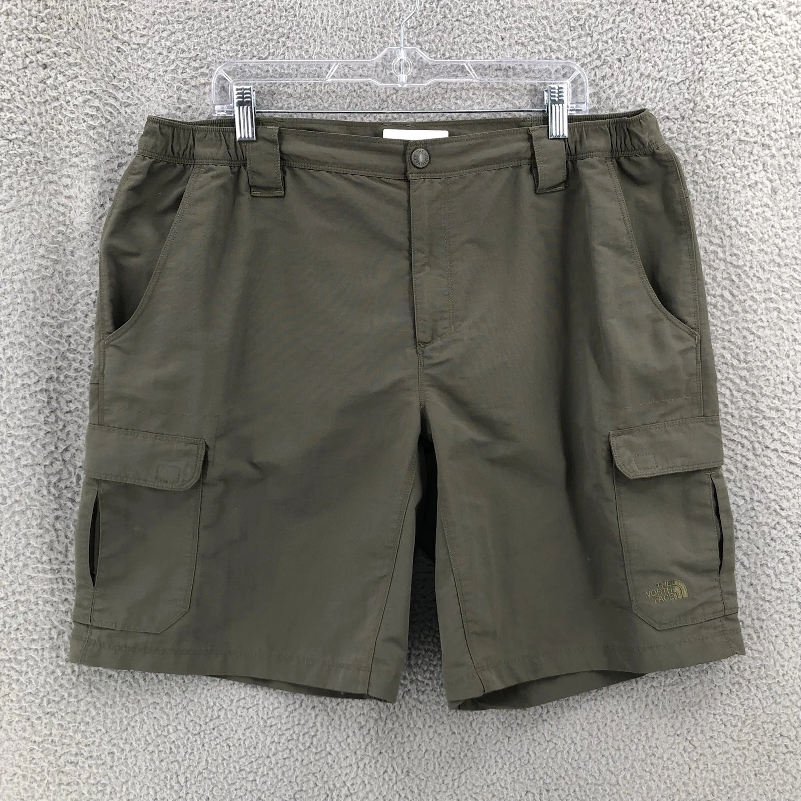 The North Face Cargo Shorts Nylon Men’s Size XL Hiking Outdoor Olive Green 10719