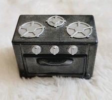 Epoch Gray Dollhouse Kitchen Gas Oven Stove Door Opens Mini Miniature So Cute