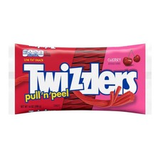 New Twizzlers Pull N Peel Cherry Fruit Snack Candy Chewy Twists 14oz