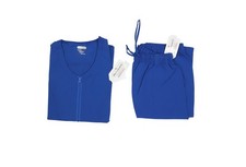 Scrubaid Scrub Set Womens Large Royal Blue Tapered Fit Stretch Nursing Uniform