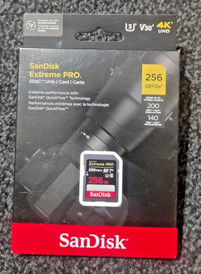 SanDisk Extreme 256GB PRO SDHC SD Karte 200MB UHSI U3 V30