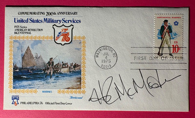 SIGNED GENERAL H.R. McMaster FDC AUTO FIRST DAY COVER - NATIONAL SECURITY ADVISO