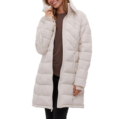 Women's Long Puffer Jacket CREAM (Select Size: XS-XXL