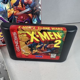 1995 SEGA GENESIS X-MEN 2 CLONE WARS COMPLETE CIB With Original Manual And Box.