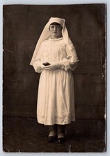 Antique Young Girl First Holy Communion Dress Portrait RPPC