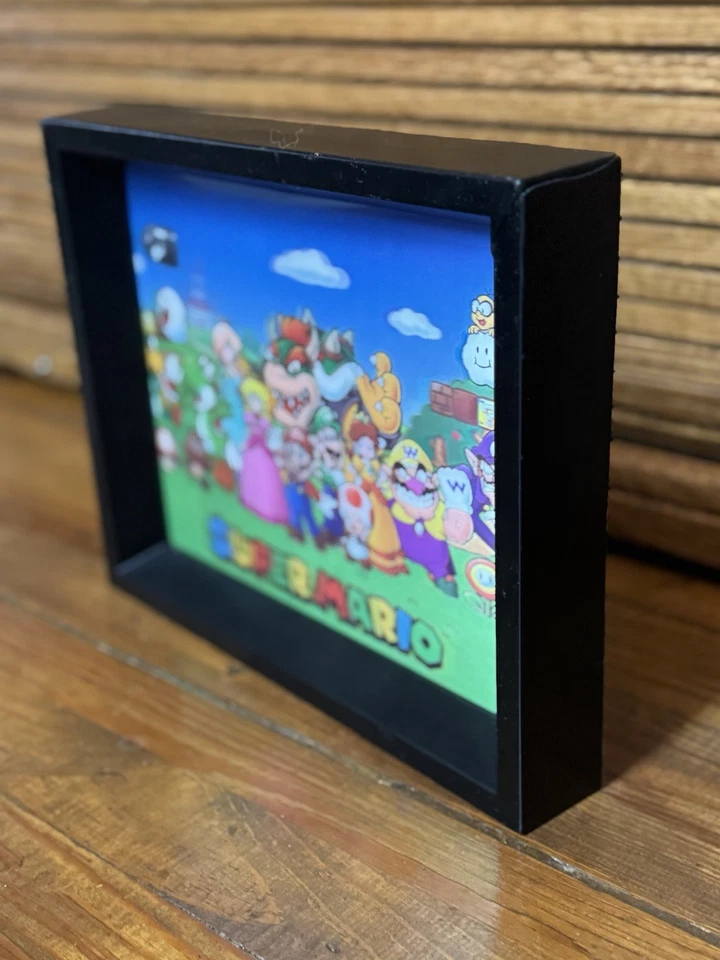 超级马里奥 3D 灯罩阴影盒悬挂图片任天堂 — 第 2/4 张图片