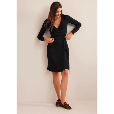 Boden Ribbed-Jersey Wrap Dress