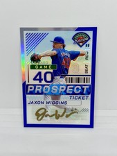 JAXON WIGGINS 2024 Panini Prospect Edition Gold Ink Blue Prizm Auto 149/149 Cubs