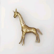 Vintage MCM Solid Brass Giraffe 🦒 Sculpture 20" Heavy  Over 6 lbs.