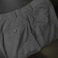 Lauren Ralph Lauren Black Label Dress Pants Mens 38x30 Gray Pattern Flat Front