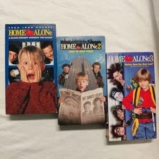 Home Alone Trilogy VHS Video Tape Lot 1 2 3 Macaulay Culkin Christmas  Comedy 