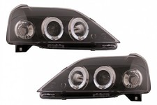 LED Angel Eyes Scheinwerfer für Dacia Logan 2004-2008 Schwarz Headlights