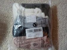 NEW Zando Warm Fuzzy Socks Soft with Rabbit logo Pink White Grey Black Brown