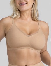 Honeylove CROSSOVER WIRELESS BRA SAND Nude Women's Size 1X 40C/D