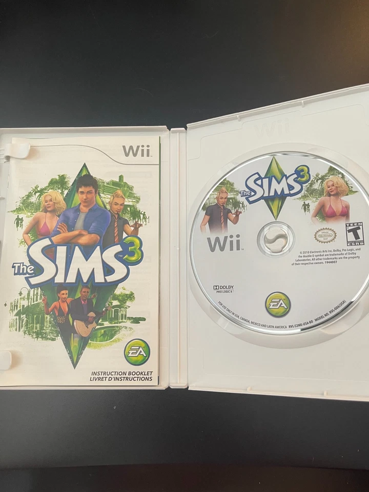 The Sims 3 (Nintendo Wii, 2010) – Complete in Box (CIB) – Tested - Image 2 of 3