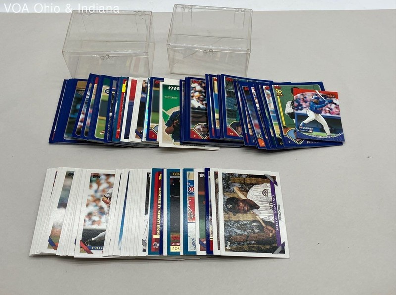 Baseball Card Lot 1990s-2000s Topps Mixed Brands Approximately 125 See Photos