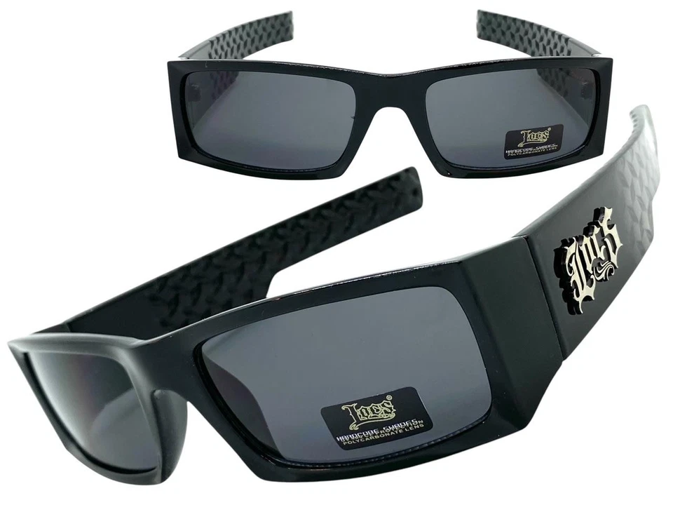 Hombre Clásico Resistente Motero Gánster Deportivo Locs Gafas Negro Marco Oscuro - Imagen 2 de 4