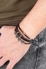 Amplified Aloha Silver Pull Tie Urban Bracele...