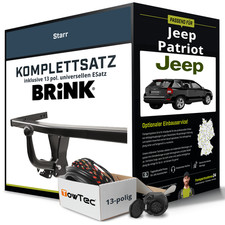 Für JEEP Patriot Typ MK74 Anhängerkupplung starr +eSatz 13pol uni. 05.2011-jetzt
