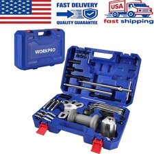 Workpro 27-piece Wheel Hub Removal Tool 9-way Slide Hammer Puller Set Wbox New Workpro 27-piece Wheel Hub Removal Tool 9-way Slide Hammer Puller Set Wbox New