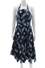 Ulla Johnson Womens Fit & Flare Sundress Dark Blue Cotton Size 4
