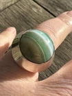Andresen & Holmsen Sterling Silver Agathe ring  Vintage Norwegian Norway 1363