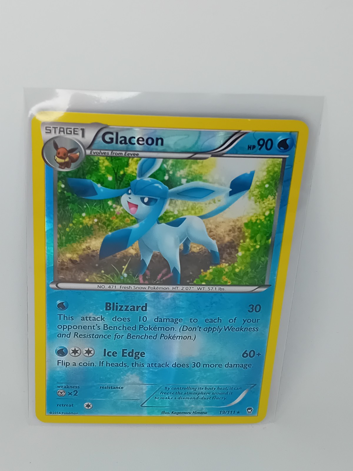 Glaceon 19/111 Reverse Holo Furious Fists Pokemon Card TCG