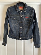 Big Star Women’s Deep Blue Denim Jacket, Size L, Button Front, Pockets