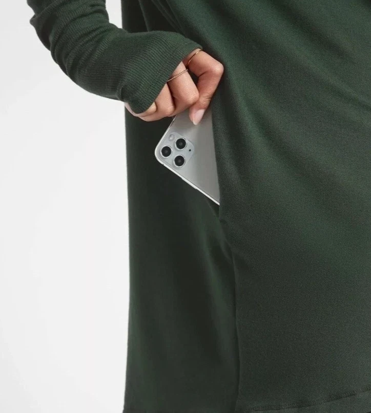 Sudadera con capucha envolvente talla grande Athleta sudadera verde algas 1X Foto 4 de 4