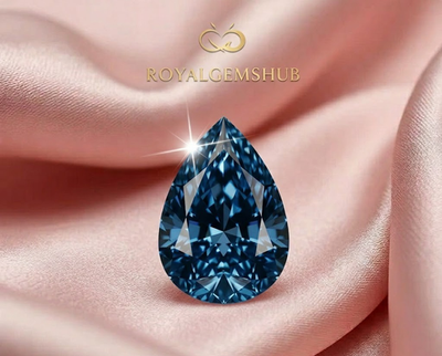#ad 2 Ct Top Quality Natural Blue Pear Cut D Grade Diamond VVS1 🎁 $112.00