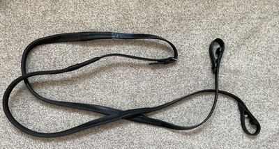 SHIRES VELOCITI GARA schwarze Lederzügel 95 Zoll Ende zu Ende PONY/COB