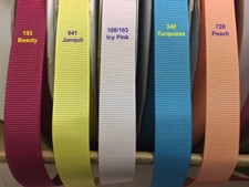 5/8" GROSGRAIN RIBBON- 46 COLORS- 20 YARDS