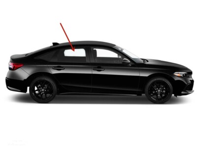 Left Rear Door Window Glass – Fits 2001-2005 Honda Civic 4D Sedan (Clear Tempered) – NAGD