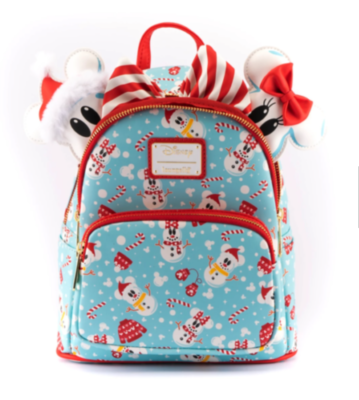 Disney Loungefly Snowman Mickey & Minnie Christmas Holiday  display picture 2