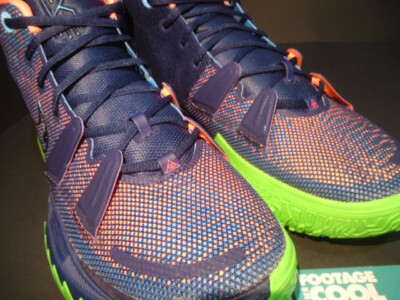 NIKE ZOOM KYRIE VII 7 SAMURAI MIDNIGHT NAVY BLUE NEON GREEN ORANGE