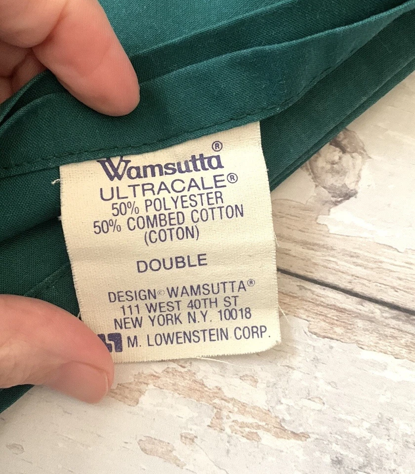 Sábanas planas verde esmeralda tamaño doble sábanas completas queen marca Wamsutta Foto 3 de 3
